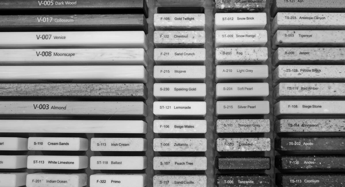 Material samples for Interior designers